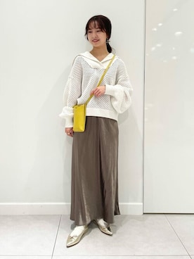 「アイテム（バレエシューズ）」を使った、minさん（レディース・148cm）の春コーディネート