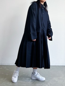 「アイテム（シャツワンピース）」を使った、CASANE/カサネさん（レディース・169cm）の秋コーディネート