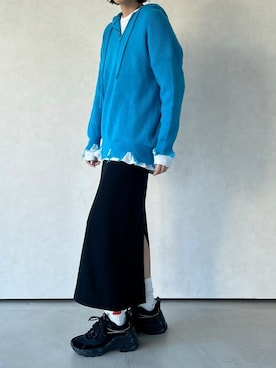 「ハーフジップ」｜CASANE/カサネさん（レディース・170cm）の冬コーディネート