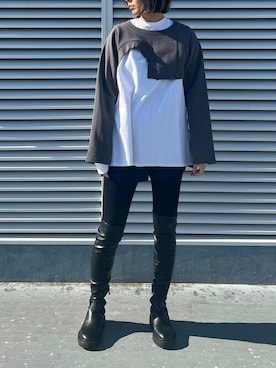 「casane（カサネ）のアイテム」を使った、CASANE/カサネさん（レディース・170cm）の冬コーディネート