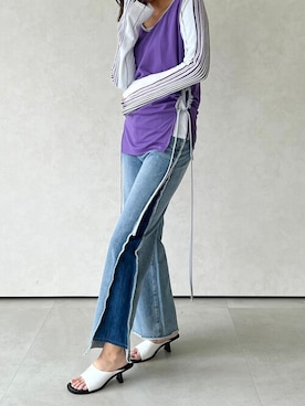 「アイテム（サンダル）」を使った、CASANE/カサネさん（レディース・170cm）の春コーディネート