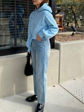 「titivate（ティティベイト）のアイテム（パーカー）」を使った、titivateさん（レディース・164cm）の冬コーディネート