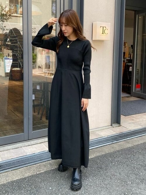 リブデザインニットワンピース（ワンピース）｜titivate（ティティ