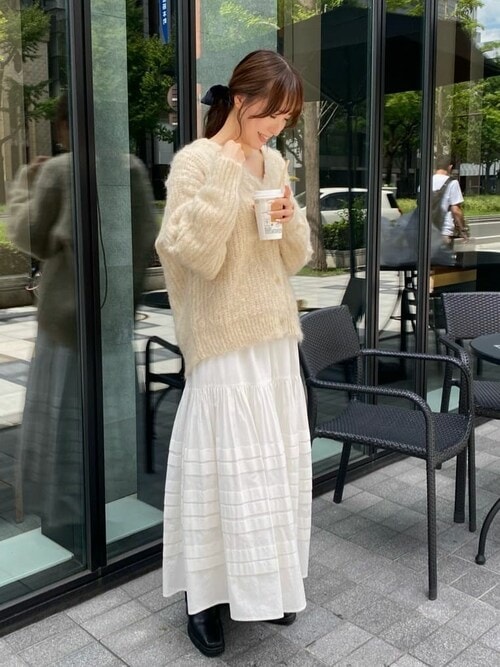 モヘアライクシャギーVネックニットカーディガン セール】モヘアライクシャギーVネックニットカーディガン