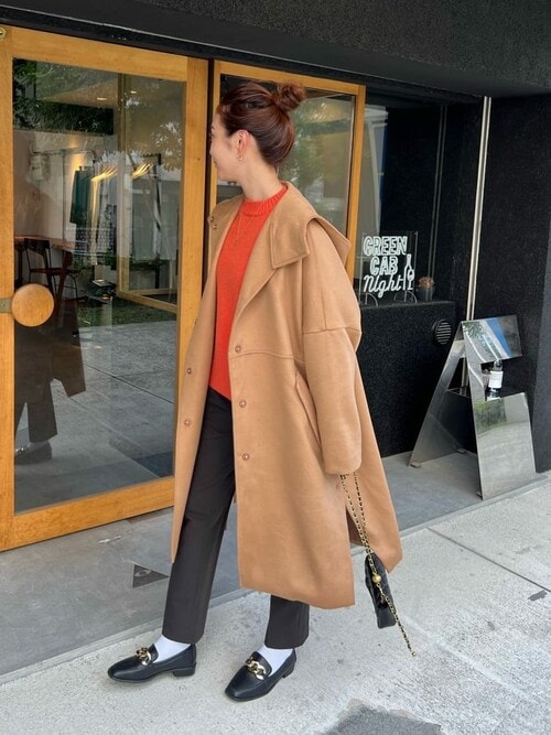 セール】フード付コクーンシルエットコート（ダウンジャケット/コート