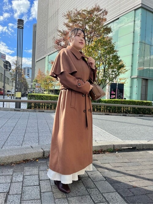 フレアケープデザインコート（ダウンジャケット/コート）｜titivate