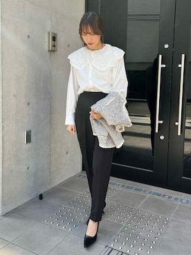 「titivate（ティティベイト）のアイテム（パンプス）」を使った、titivateさん（レディース・163cm）の冬コーディネート