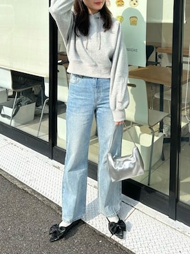 「titivate（ティティベイト）のアイテム（パーカー）」を使った、titivateさん（レディース・160cm）の冬コーディネート