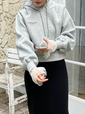 「titivate（ティティベイト）のアイテム（パーカー）」を使った、titivateさん（レディース・163cm）の冬コーディネート