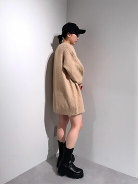 「titivate（ティティベイト）のアイテム（帽子）」を使った、titivateさん（レディース・157cm）の冬コーディネート