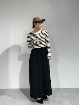「titivate（ティティベイト）のアイテム（帽子）」を使った、titivateさん（レディース・157cm）の冬コーディネート