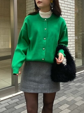 「titivate（ティティベイト）のアイテム（ハンドバッグ）」を使った、titivateさん（レディース・159cm）の冬コーディネート