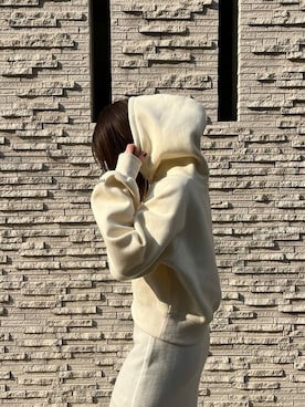 「titivate（ティティベイト）のアイテム（パーカー）」を使った、titivateさん（レディース・163cm）の冬コーディネート