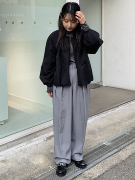 「titivate（ティティベイト）のアイテム（ブルゾン）」を使った、titivateさん（レディース・159cm）の冬コーディネート