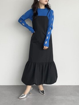 「titivate（ティティベイト）のアイテム（パンプス）」を使った、titivateさん（レディース・159cm）の冬コーディネート