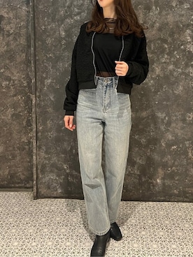 「titivate（ティティベイト）のアイテム（ブルゾン）」を使った、titivateさん（レディース・155cm）の春コーディネート