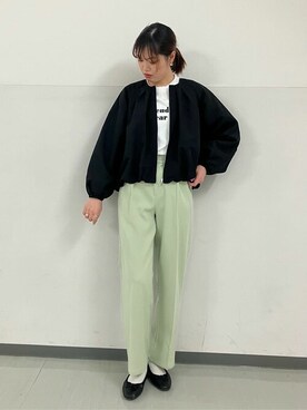 「titivate（ティティベイト）のアイテム（ブルゾン）」を使った、titivateさん（レディース・169cm）の春コーディネート