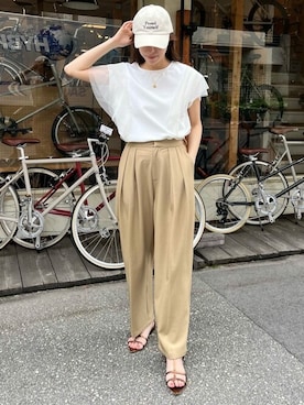 「titivate（ティティベイト）のアイテム（帽子）」を使った、titivateさん（レディース・163cm）の春コーディネート