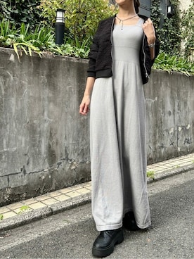 「titivate（ティティベイト）のアイテム（ブルゾン）」を使った、titivateさん（レディース・155cm）の春コーディネート