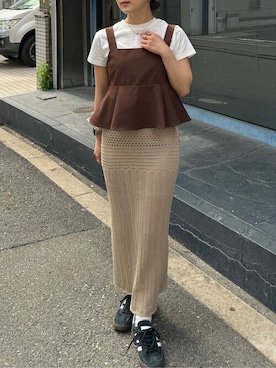 「titivate（ティティベイト）のアイテム（キャミソール）」を使った、titivateさん（レディース・157cm）の夏コーディネート