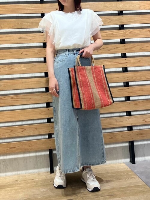 セール】前後2wayチュールフリル切替カットソー（Tシャツ