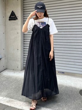 「titivate（ティティベイト）のアイテム（帽子）」を使った、titivateさん（レディース・163cm）の夏コーディネート