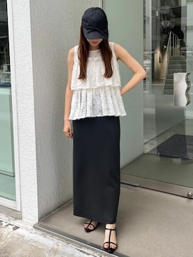 「titivate（ティティベイト）のアイテム（帽子）」を使った、titivateさん（レディース・163cm）の夏コーディネート