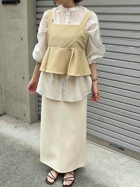 「titivate（ティティベイト）のアイテム（キャミソール）」を使った、titivateさん（レディース・163cm）の夏コーディネート