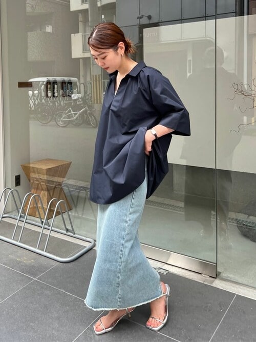 titivate ブラウス シャツ ハーフスリーブスキッパーシャツ