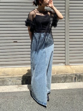 「titivate（ティティベイト）のアイテム（キャミソール）」を使った、titivateさん（レディース・159cm）の夏コーディネート