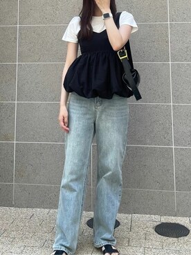 「titivate（ティティベイト）のアイテム（キャミソール）」を使った、titivateさん（レディース・167cm）の夏コーディネート