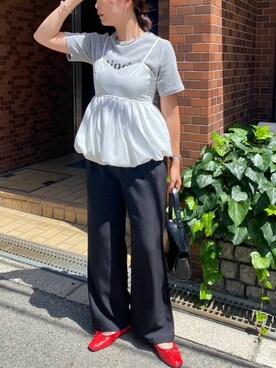 「titivate（ティティベイト）のアイテム（キャミソール）」を使った、titivateさん（レディース・164cm）の夏コーディネート