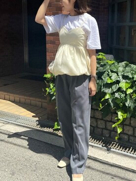 「titivate（ティティベイト）のアイテム（キャミソール）」を使った、titivateさん（レディース・157cm）の夏コーディネート