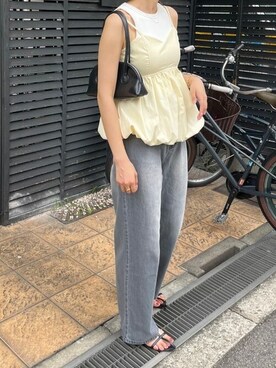 「titivate（ティティベイト）のアイテム（キャミソール）」を使った、titivateさん（レディース・157cm）の夏コーディネート