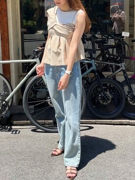 「titivate（ティティベイト）のアイテム（キャミソール）」を使った、titivateさん（レディース・163cm）の夏コーディネート