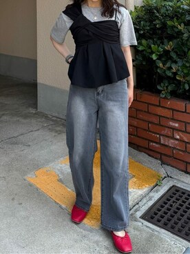 「titivate（ティティベイト）のアイテム（キャミソール）」を使った、titivateさん（レディース・157cm）の夏コーディネート