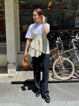 「titivate（ティティベイト）のアイテム（キャミソール）」を使った、titivateさん（レディース・157cm）の夏コーディネート