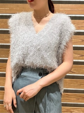 「アイテム（ベスト、シルバー系）」を使った、titivateさん（レディース・169cm）の夏コーディネート