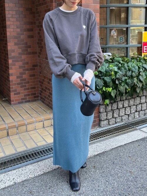 セール】ハート刺繍ショートスウェットプルオーバー（スウェット