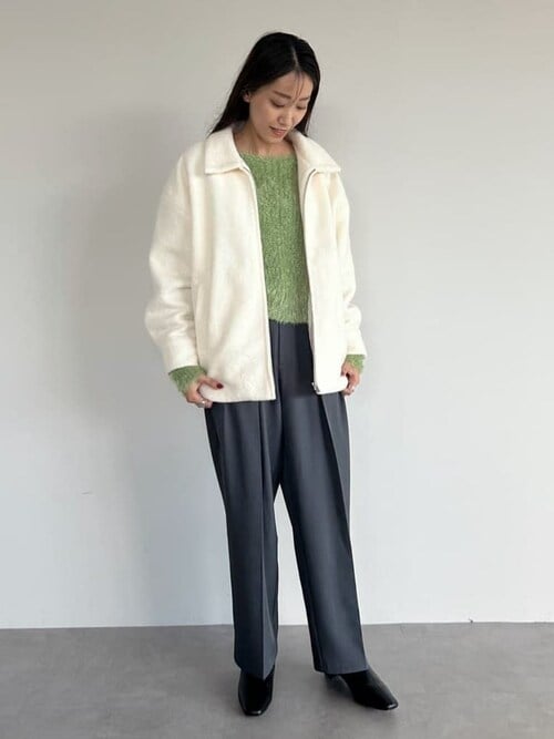 セール】フェイクウールミドル丈ステンカラージャケット（ステンカラー