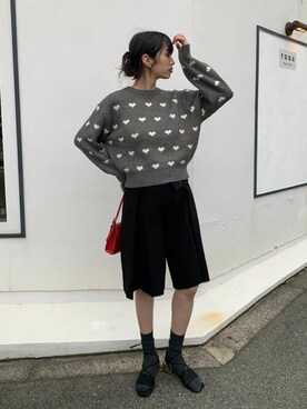 「ハートニット」｜titivateさん（レディース・175cm）の秋コーディネート