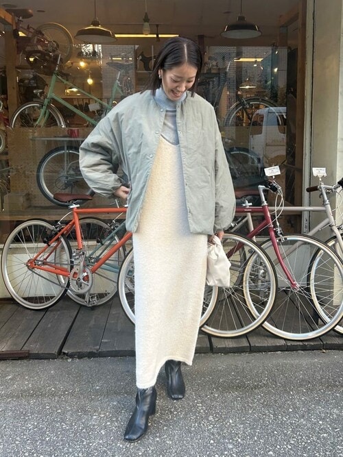 セール】ノーカラー中綿ジャケット（ノーカラージャケット）｜titivate