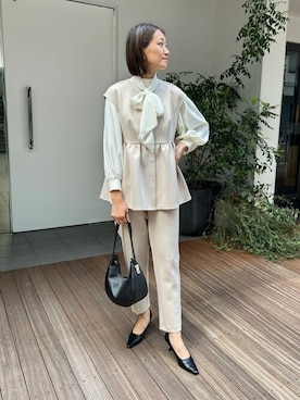 「titivate（ティティベイト）のアイテム（パンプス）」を使った、titivateさん（レディース・166cm）の冬コーディネート
