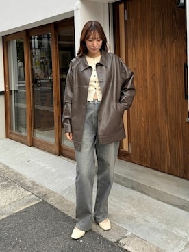 「アイテム（ミリタリージャケット）」を使った、titivateさん（レディース・163cm）の冬コーディネート