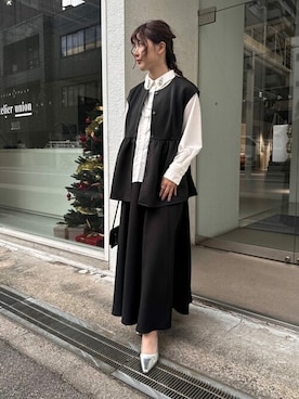 「titivate（ティティベイト）のアイテム（パンプス）」を使った、titivateさん（レディース・160cm）の冬コーディネート