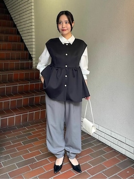 「titivate（ティティベイト）のアイテム（パンプス）」を使った、titivateさん（レディース・158cm）の冬コーディネート