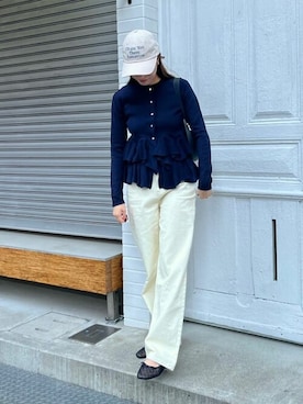 「titivate（ティティベイト）のアイテム（バレエシューズ）」を使った、titivateさん（レディース・163cm）の冬コーディネート