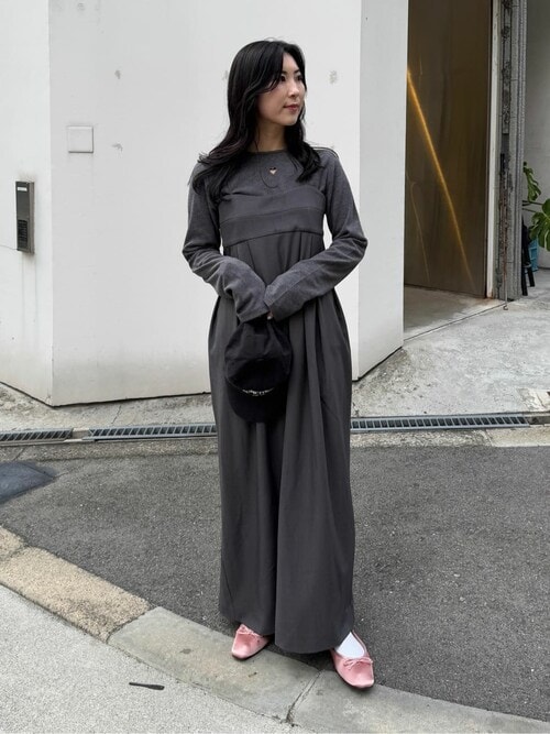 ハートカット刺繍前後2wayカットソー（Tシャツ/カットソー）｜titivate