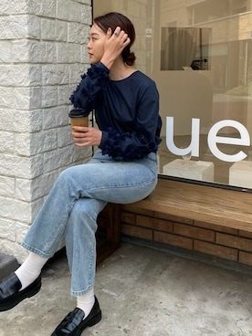 「袖ボリューム」｜「アイテム（パンツ）」を使った、titivateさん（レディース・164cm）の冬コーディネート