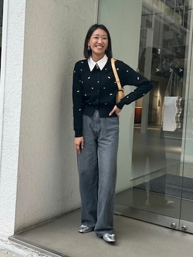 「titivate（ティティベイト）のアイテム（バレエシューズ）」を使った、titivateさん（レディース・166cm）の冬コーディネート